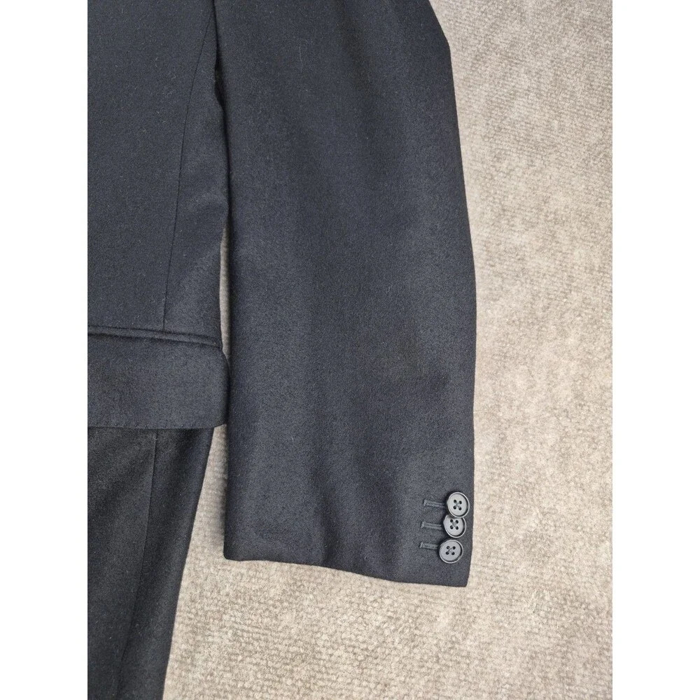 Ermenegildo Zegna Taglio Exclusivo Sport Coat US 44L Men Black Wool/Cashmere DB